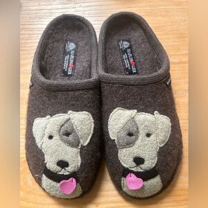 Haflinger Brown and Cream Dog Slippers